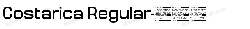 Costarica Regular字体转换